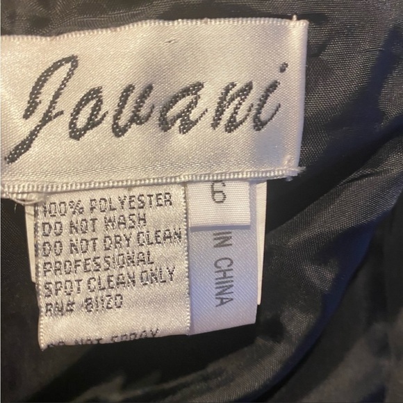 Jovani Strapless Black Layered Gown - Picture 3 of 5